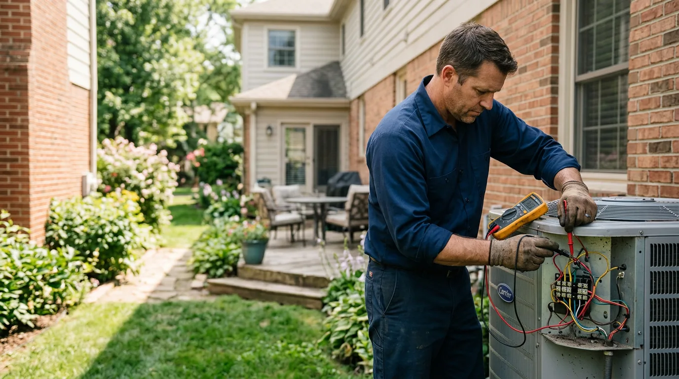 HVAC technician working near Munfordville, KY